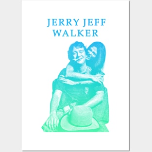 Jerry Jeff Walker 23-green solid style, Posters and Art